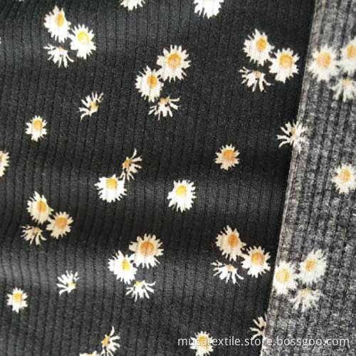 Hotsale Custom Design Polyester Fabric Rib Knit Fabrics
